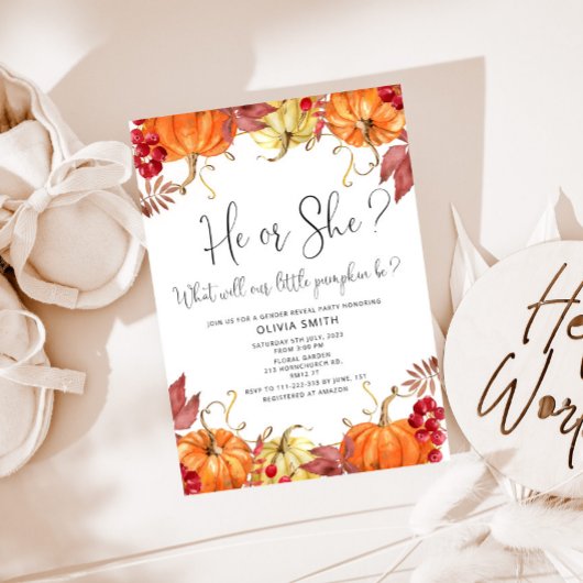Sinaasappel pompoen herfst geslacht onthulling kaart