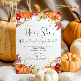 Sinaasappel pompoen herfst geslacht onthulling kaart