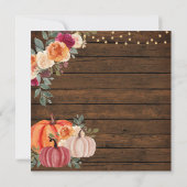 Sinaasappel pompoen Herfst in de Baby shower van d Kaart (Achterkant)