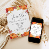 Sinaasappel pompoen herfst kaart