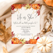 Sinaasappel pompoen herfst kaart