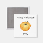 sinaasappel pompoen waterverf Happy Halloween jaar Magneet (Voorkant / Achterkant)