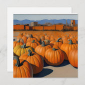 sinaasappel pompoendorp feestdagenkaart (Voorkant / Achterkant)