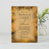 Sinaasappel pompoenen Baby shower Kaart (Staand voorkant)