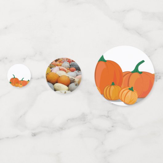 Sinaasappel pompoenen confetti (Achterkanten)