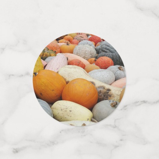 Sinaasappel pompoenen confetti (Kleine voorkant)