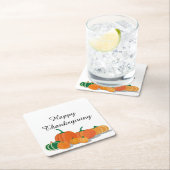 Sinaasappel pompoenen kartonnen onderzetters (Insitu)