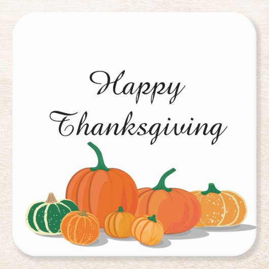 Sinaasappel pompoenen kartonnen onderzetters (Voorkant)