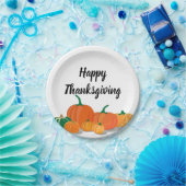 Sinaasappel pompoenen papieren bordje (Feest)