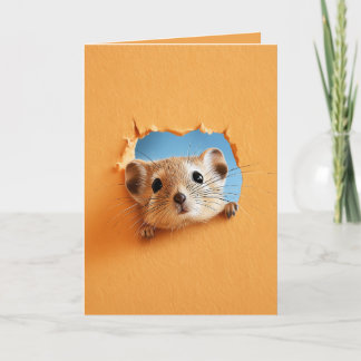 Sinaasappel Pop Out Muis Hallo Kaart