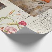 Sinaasappel Poppies & Plaid voor Decoupage of Gift Cadeaupapier (Hoek)