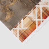 Sinaasappel Poppies & Plaid voor Decoupage of Gift Tissuepapier (Detail)