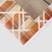 Sinaasappel Poppies & Plaid voor Decoupage of Gift Tissuepapier (Detail)