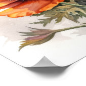 Sinaasappel Poppy Flowers Art Print Poster (Hoek)