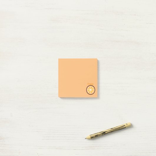 Sinaasappel Post-it® Notes (Op bureau)
