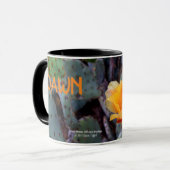 Sinaasappel Prickly Pear Cactus Bloesem Bloesem Mok (Voorkant links)