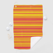 Sinaasappel Red Yellow Stripes Golfhanddoek (Insitu)