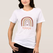 Sinaasappel Regenboog hart Mama T-Shirt (Voorkant)