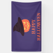 Sinaasappel Retro Pompoen Gelukkig Halloween Feest Spandoek (Verticaal)