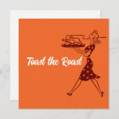 Sinaasappel Retro Thanksgiving Kaart (Voorkant / Achterkant)