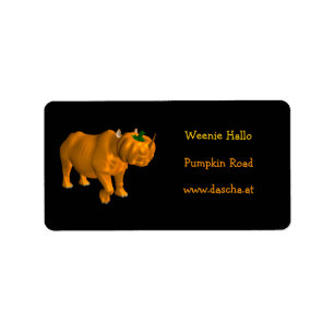 Sinaasappel Rhinoceros Etiket