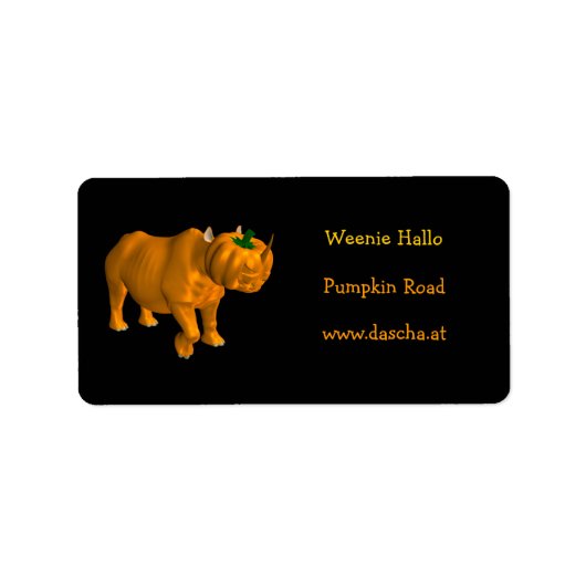 Sinaasappel Rhinoceros Etiket (Voorkant)