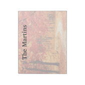 Sinaasappel Rode Herfst Bomen Aangepaste Notitiebl Notitieblok (Linkerzijde)