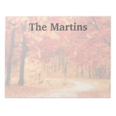 Sinaasappel Rode Herfst Bomen Aangepaste Notitiebl Notitieblok (Voorkant)