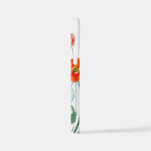 Sinaasappel Rode Klaproos Bloem Patroon Aquarel iPhone Hoesje (Rechterkant)