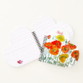 Sinaasappel Rode Klaproos Bloem Patroon Aquarel Notitieboek (Binnen)