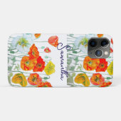 Sinaasappel Rode Klaproos Bloem Patroon Dank Je Case-Mate iPhone Case (Achterkant (horizontaal))