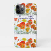 Sinaasappel Rode Klaproos Bloem Patroon Dank U Case-Mate iPhone Case (Achterkant)