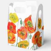 Sinaasappel Rode Klaproos Bloem Patroon Waterverf  Bedankdoosjes (Open)