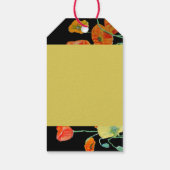 Sinaasappel Rode Klaproos Bloem Waterverf Vrouw BI Cadeaulabel (Achterkant)