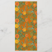 Sinaasappel & Roest Herfst Pioen & Roos Bruiloft M Menu (Achterkant)