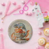 Sinaasappel - ronde papieren Borden Papieren Bordje (Feest)