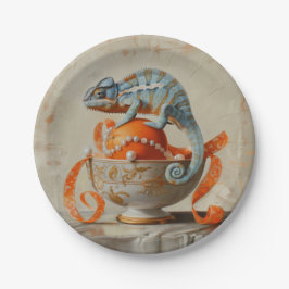 Sinaasappel - ronde papieren Borden Papieren Bordje