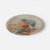 Sinaasappel - ronde papieren Borden Papieren Bordje (Gekanteld)