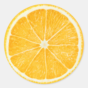 Sinaasappel Ronde Sticker