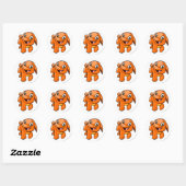 Sinaasappel Ronde Sticker (Vel)