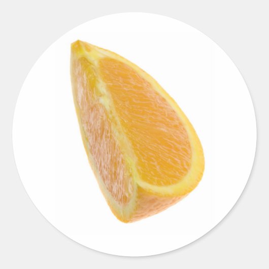 Sinaasappel Ronde Sticker (Voorkant)