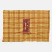 Sinaasappel Rood Aangepaste Naam Handdoek Herfst S (Horizontaal)