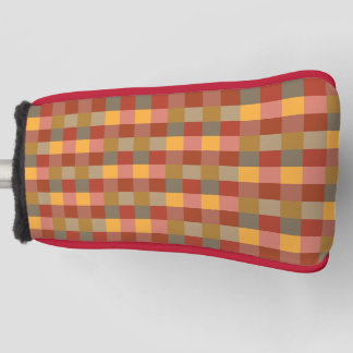Sinaasappel Rood Bruin Plaid Golfheadcover