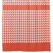 Sinaasappel Rood en wit Modern Sharp Waves Douchegordijn (Voorkant)