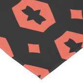 Sinaasappel Rood en Zwart: Geometriana 1 Korte Tafelloper (Hoek)