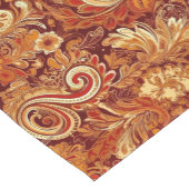 Sinaasappel Rood Geel Paisley Patroon Korte Tafelloper (Hoek)