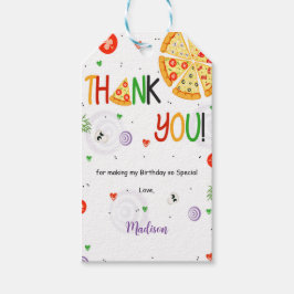 Sinaasappel & Rood Pizza Cadeau Labels Cadeaulabel