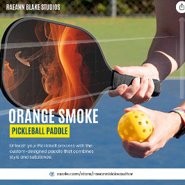 Sinaasappel Rook Op Maat Gedesigneerde Pickleball Paddle