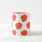 Sinaasappel Roos Bloemig Roze Aangepaste Kunst Cad Mok (Midden)
