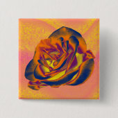 Sinaasappel Roos Button (Voorkant)